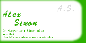 alex simon business card